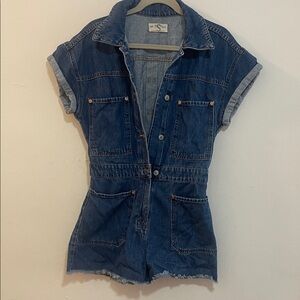 We The Free Blue Denim Jacket